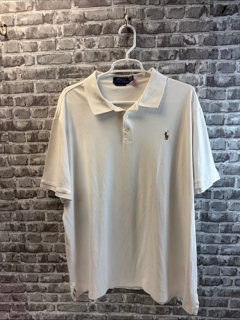 Polo by Ralph Lauren White Classic Cotton Polo with Embroidered Pony